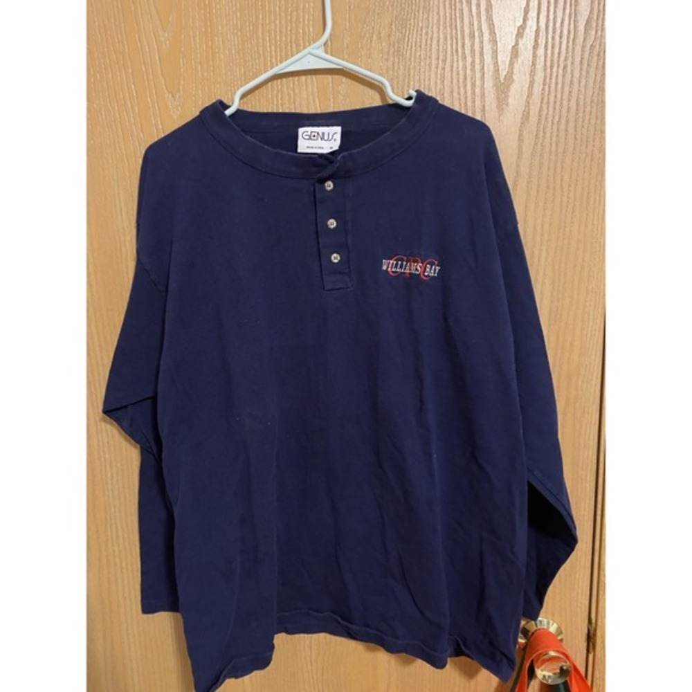 Williams Bay Vintage Navy Blue‎ Long Sleeves Men's Size M Made In USA
